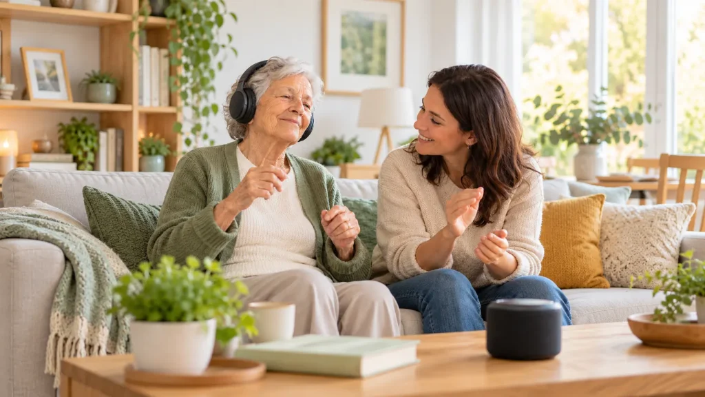 Sesión de musicoterapia para personas mayores en Cognitívate, Tenerife